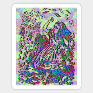 Alice and her deck of cards Sticker